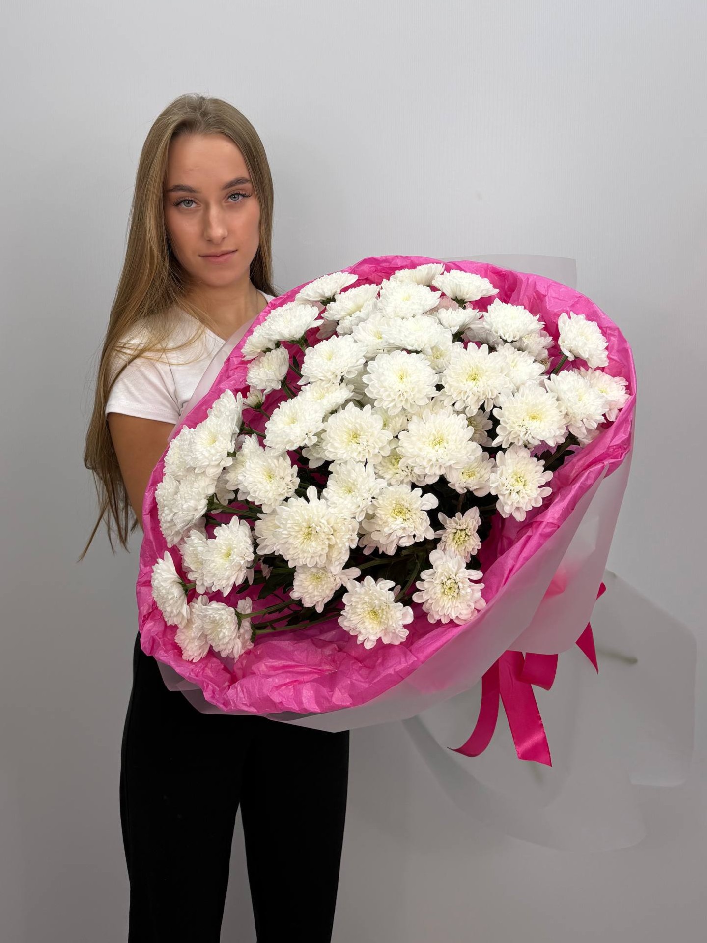 Монобукет из хризантем Алтай M